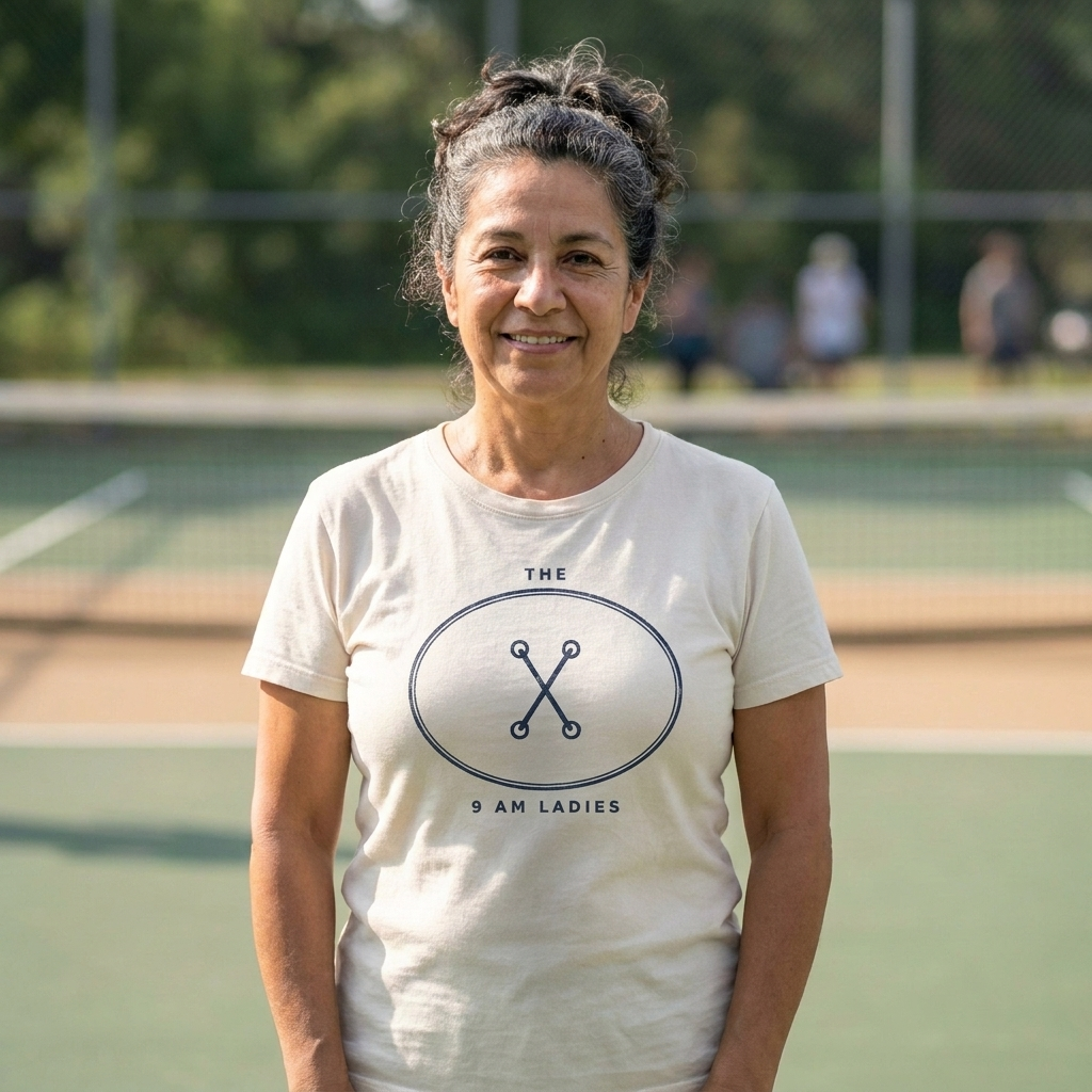 The 9 AM Ladies — worn on the court