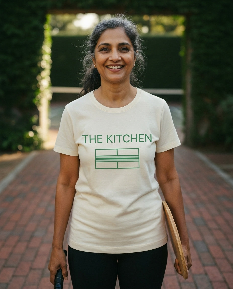 THE KITCHEN — full court diagram, clean ink on cream