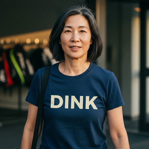 DINK — Cream on Navy — worn on the court