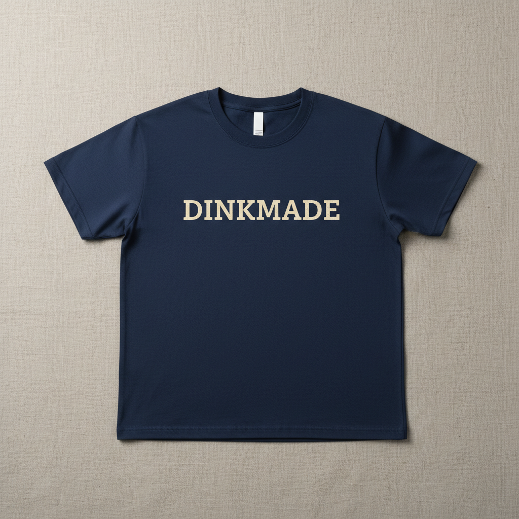 The Stamp Tee — Cream on Navy